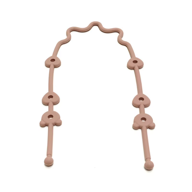 Chaîne sucette pour bébé avec sangles sécurité, support en Silicone, accessoire poussette chaise hau
