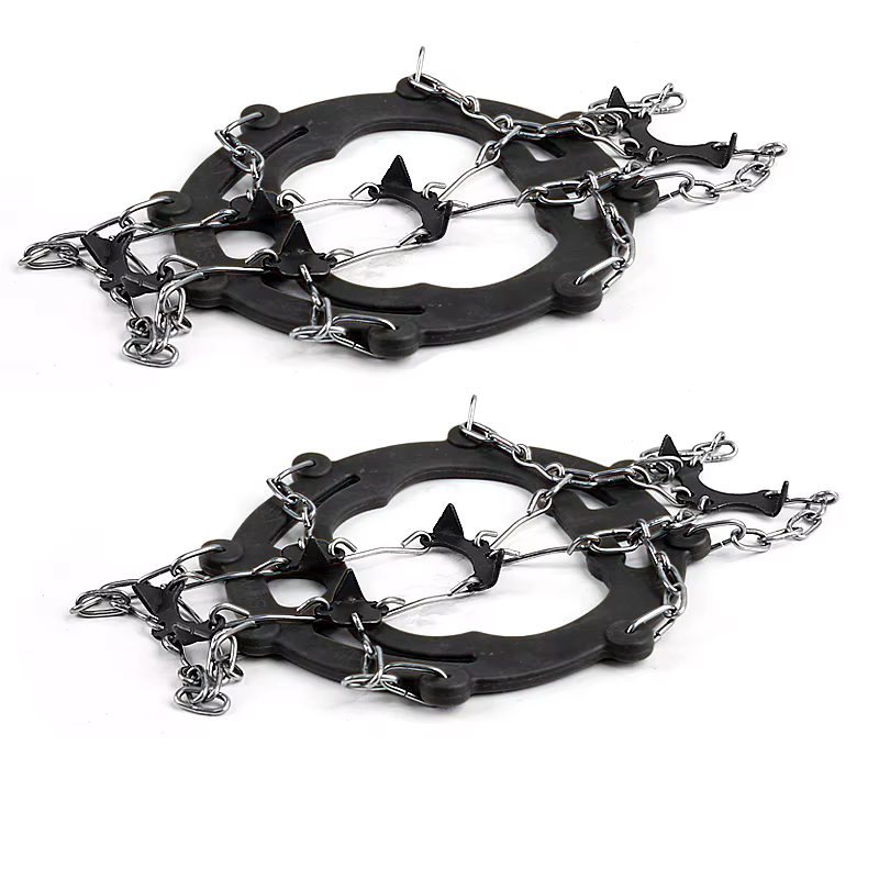 Crampons pour chaussures, crampons de traction, crampons pour glace et neige avec 16 pointes en acie