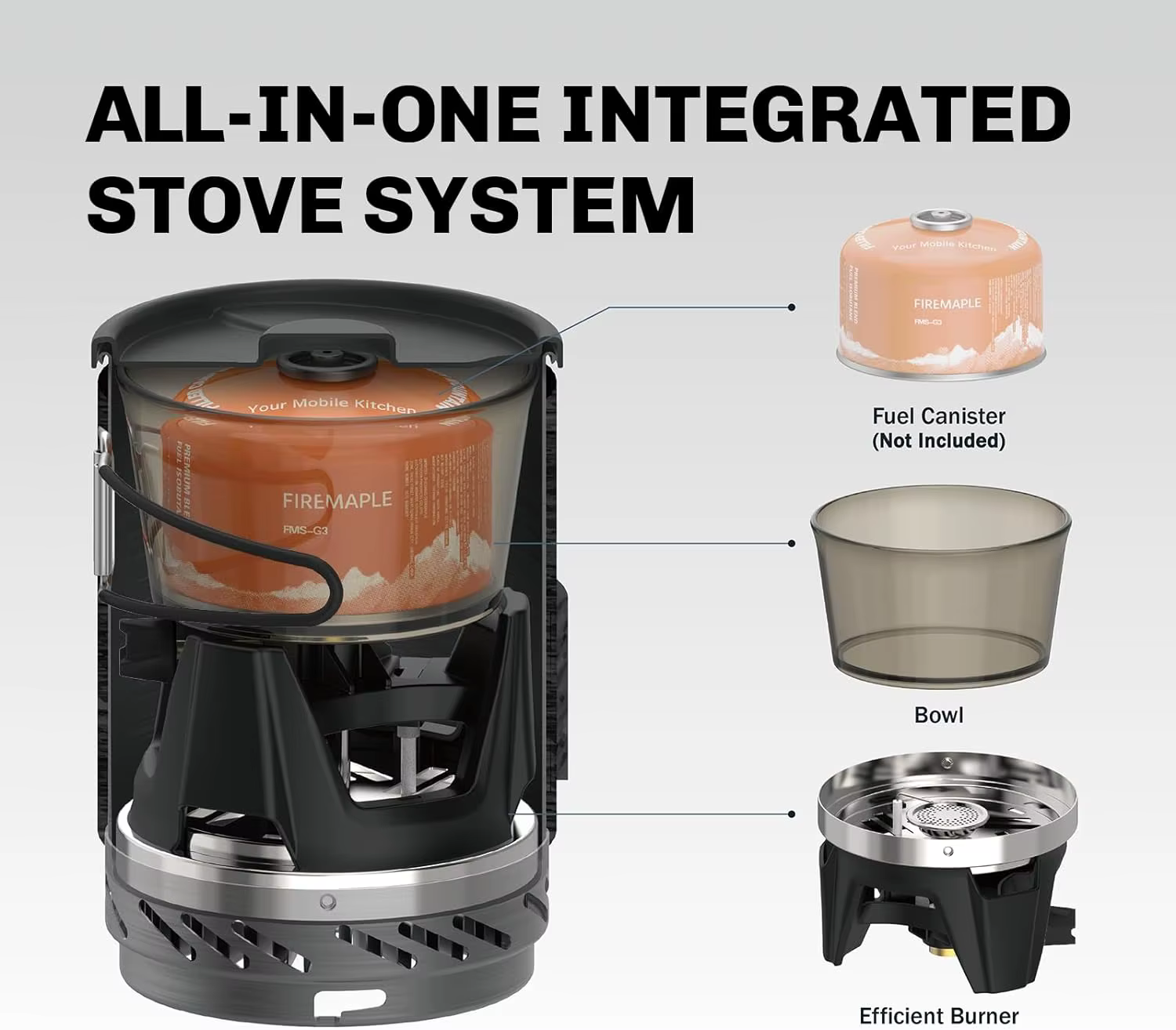 Fire Maple Star BronchCooking System, CamSolomon, Cuisinière à gaz de camping, Randonnée en plein ai