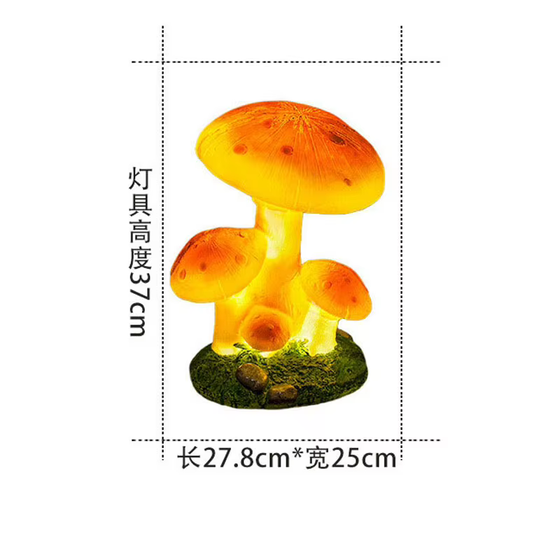 Lampe LED d'extérieur lumineuse en forme de champignon, lampe de jardin, lampe de pelouse étanche, é