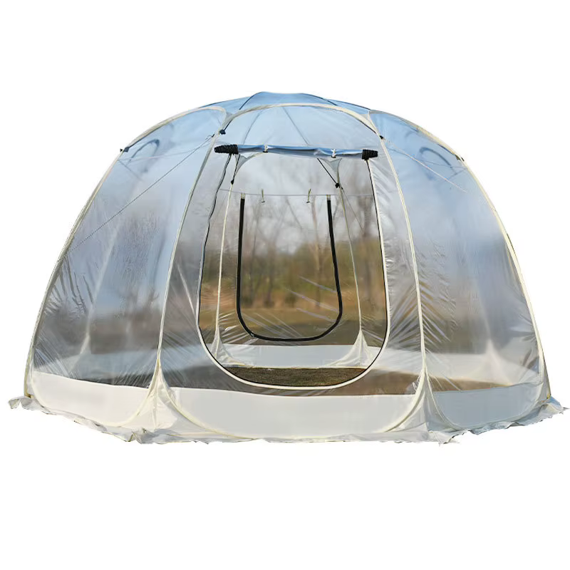 Tente transparente d'extérieur, tente de voyage en PVC pour observer le ciel étoilé, tente de campin