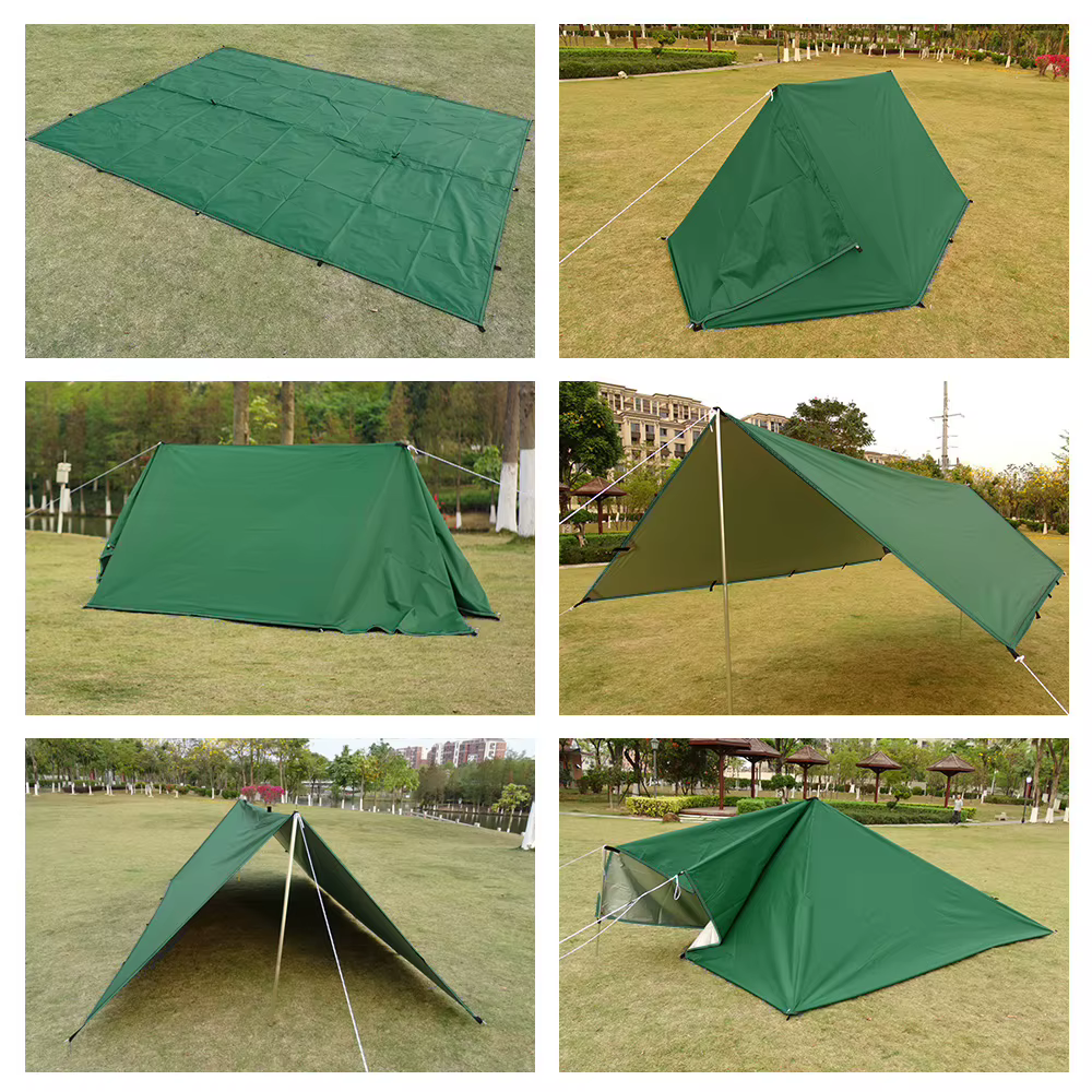 Tente de survie imperméable à 19 points de suspension, bâche, abri solaire, pare-soleil, auvent de c
