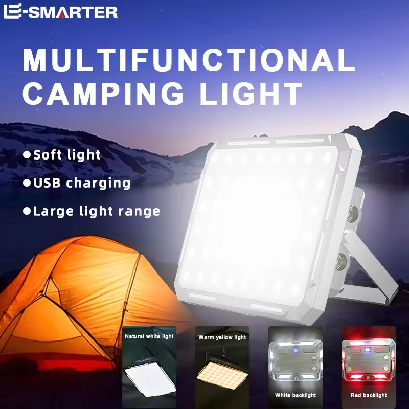 LED Camping tente lumière projecteur Rechargeable haute puissance éclairage de secours extérieur éta