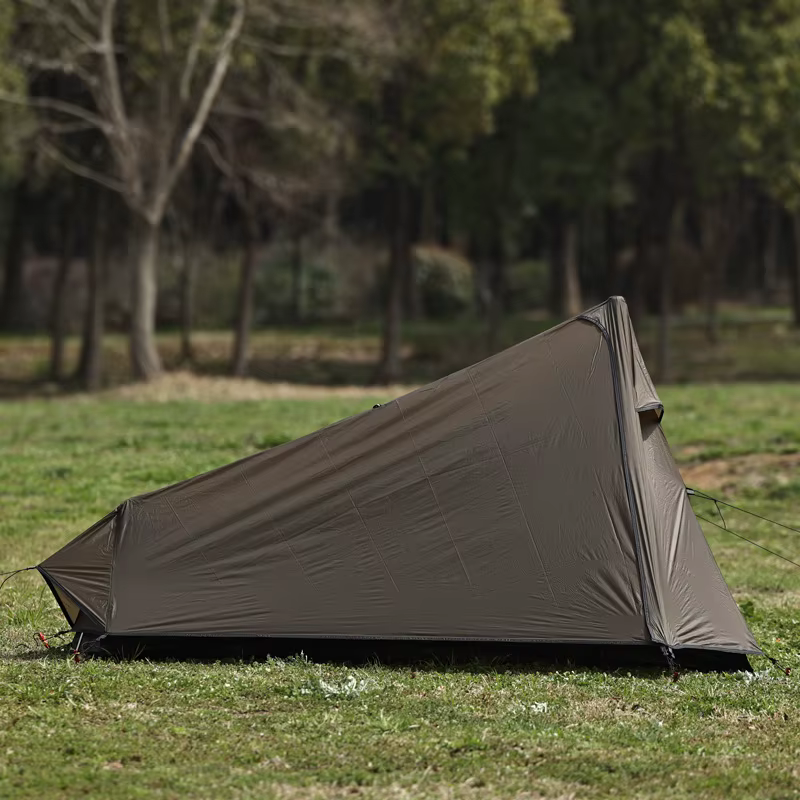 Tente de camping en plein air Tente légère en silicone simple face 15D adaptée à toutes les saisons 