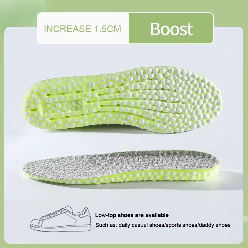 Bottes de qualité baskets semelles intérieures d'absorption des chocs pour pieds hauteur augmenter c