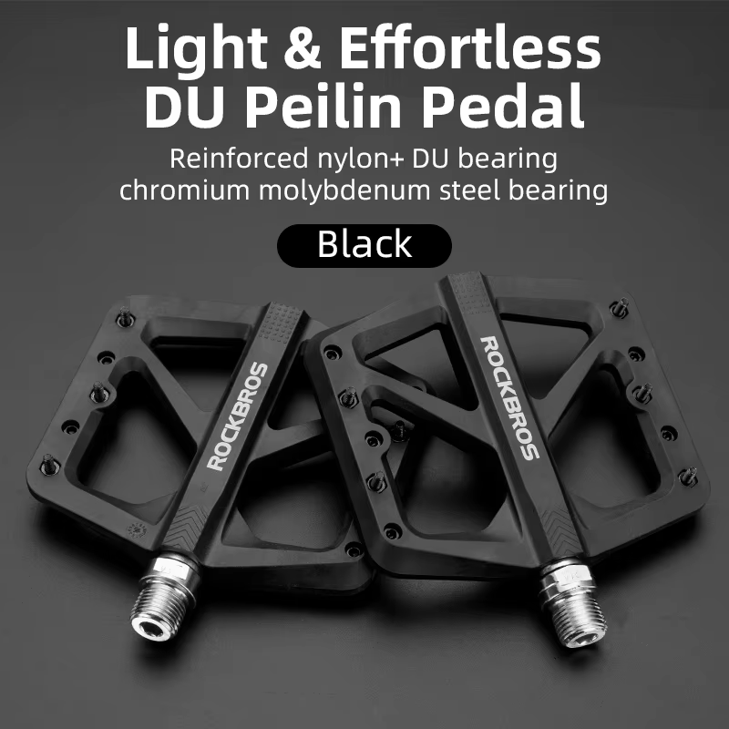 ROCKBROS pédales de vélo en Nylon DU portant ultra-léger montagne antidérapant pédales de vélo grand