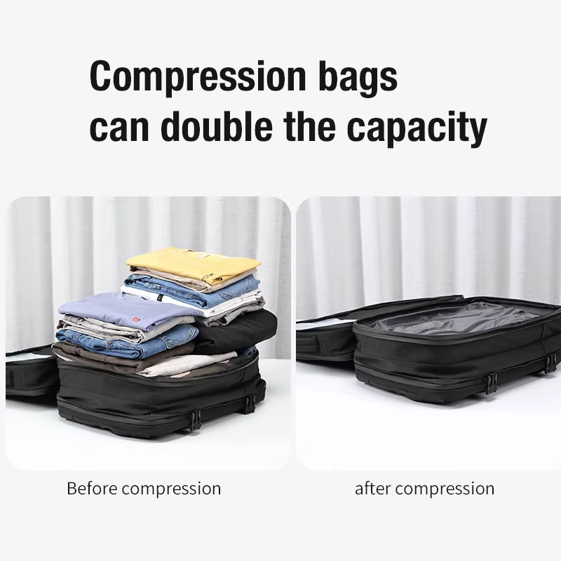 Voyage hommes sac à dos pour ordinateur portable étendu compression sous vide randonnée sac à dos US