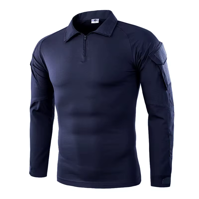 T-shirts de randonnée tactiques en plein air pour hommes, chemise d'escalade de chasse à manches lon