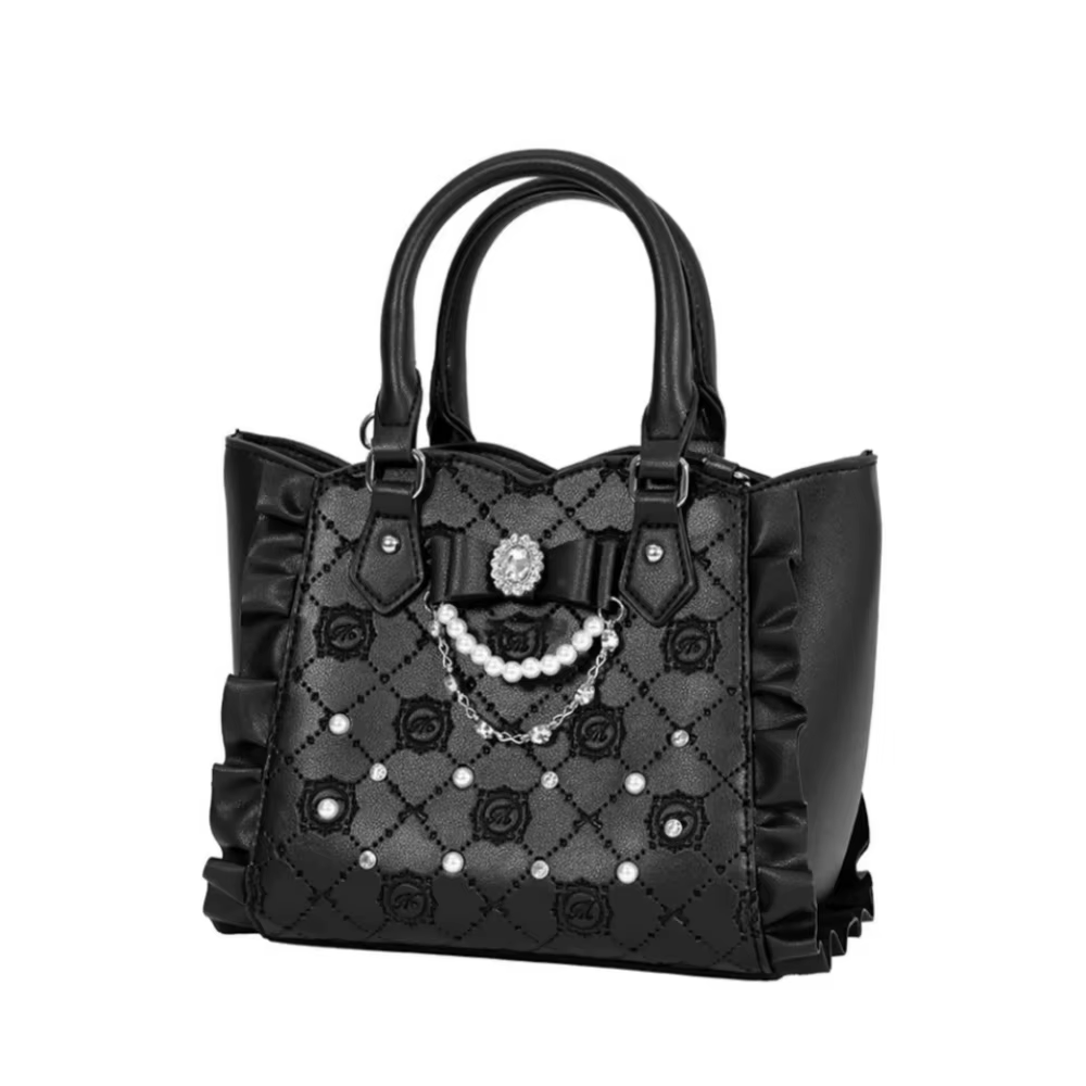 Doux filles japonais sac fourre-tout été nouveau mignon sac à main perle strass épaule sac à main Mi