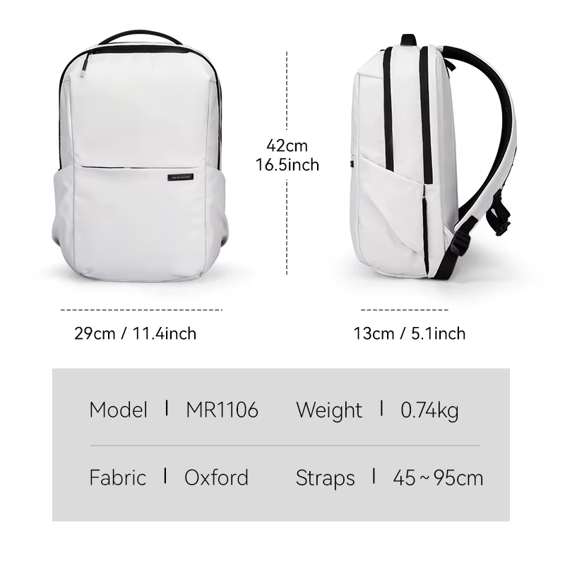 Sac à dos léger multi-poches pour ordinateur portable MARK RYDEN, sac d'affaires 15,6 pouces