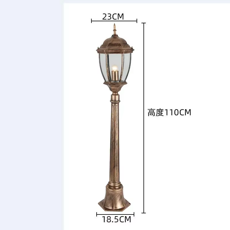 Lampe de pelouse de jardin de Style européen Antique, éclairage de pelouse de cour pastorale, éclair