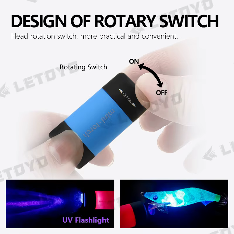 LETOéquilibre-Mini lampe de poche LED étanche aste portable, lampe de poche USB UV, gabarit de calma
