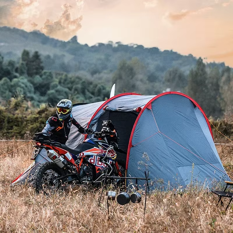 Tente de camping pour 1 à 2 personnes, tente de voyage pour moto, imperméable et coupe-vent, robuste