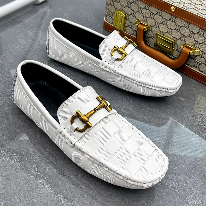 Homme chaussures en cuir chaussures décontractées pour homme de luxe cousu à la main mode appartemen