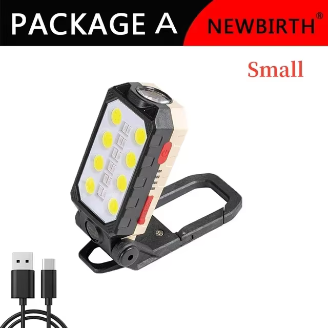 Projecteur de travail, lampe de poche éblouissante, batterie intégrée, affichage de la puissance d'a