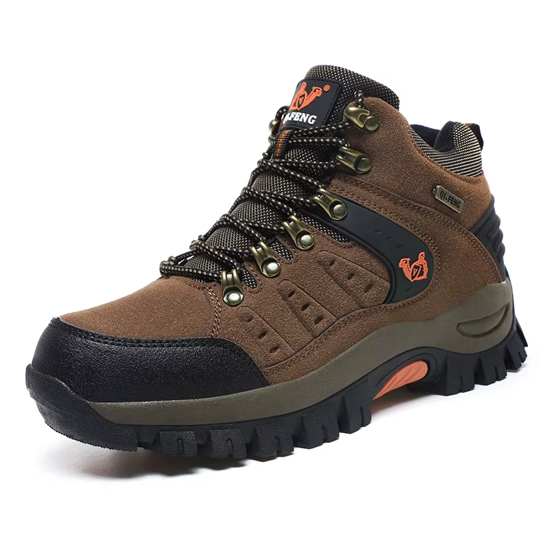 Chaussures de randonnée hommes PU Camping en plein air Anti-collision chaussure d'escalade à lacets 