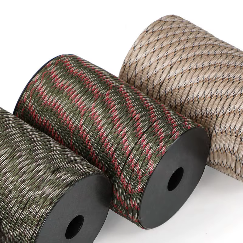 Corde paracorde à 9 cœurs, Standard militaire 100/50M 550, 4mm, cordon de Parachute extérieur, parap