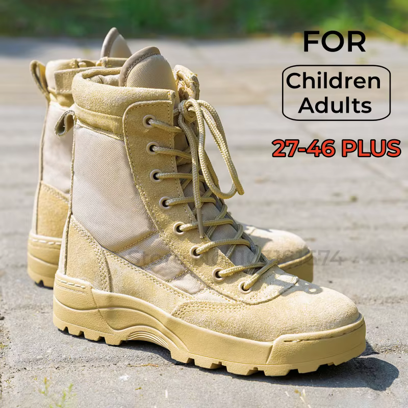 Bottes de randonnée militaires en plein air pour enfants et adultes, chaussures de sport, bottes d'e