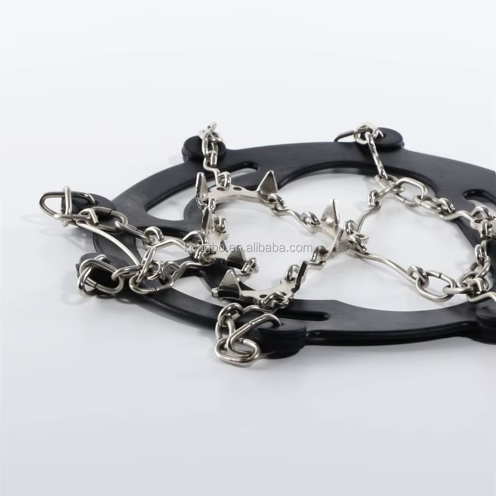 Crampons de traction pour la neige en plein air, pointes et poignées en acier inoxydable, crampons a