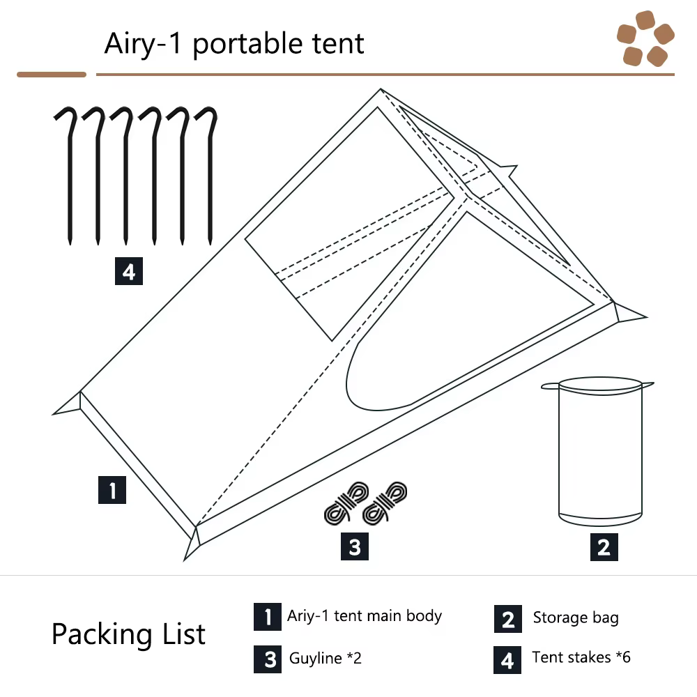 Airy Tente en maille aérée pour le camping en plein air, randonnée simple, légère, intérieure, sans