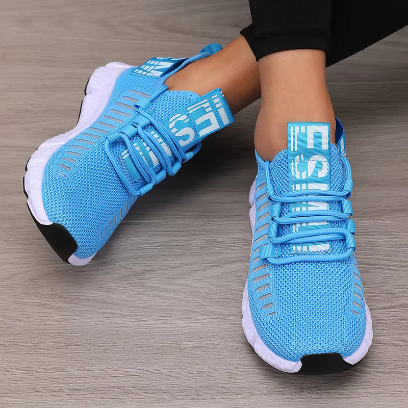 Chaussures de sport à plateforme pour femmes avec un design tendance et à la mode, respirantes, conf