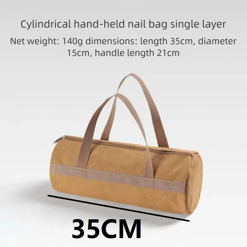 Sac de rangement pour outils de camping, grande capacité, sac cylindrique pour piquets de tente, sac