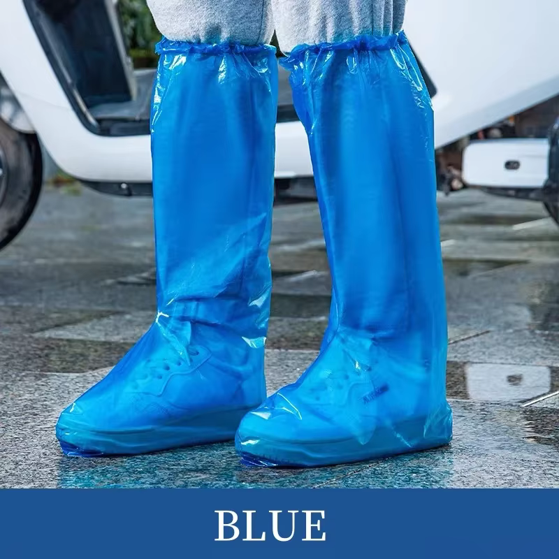 Couvre-chaussures de pluie jetable, imperméable et antidérapant, en plastique, épais, résistant à l'