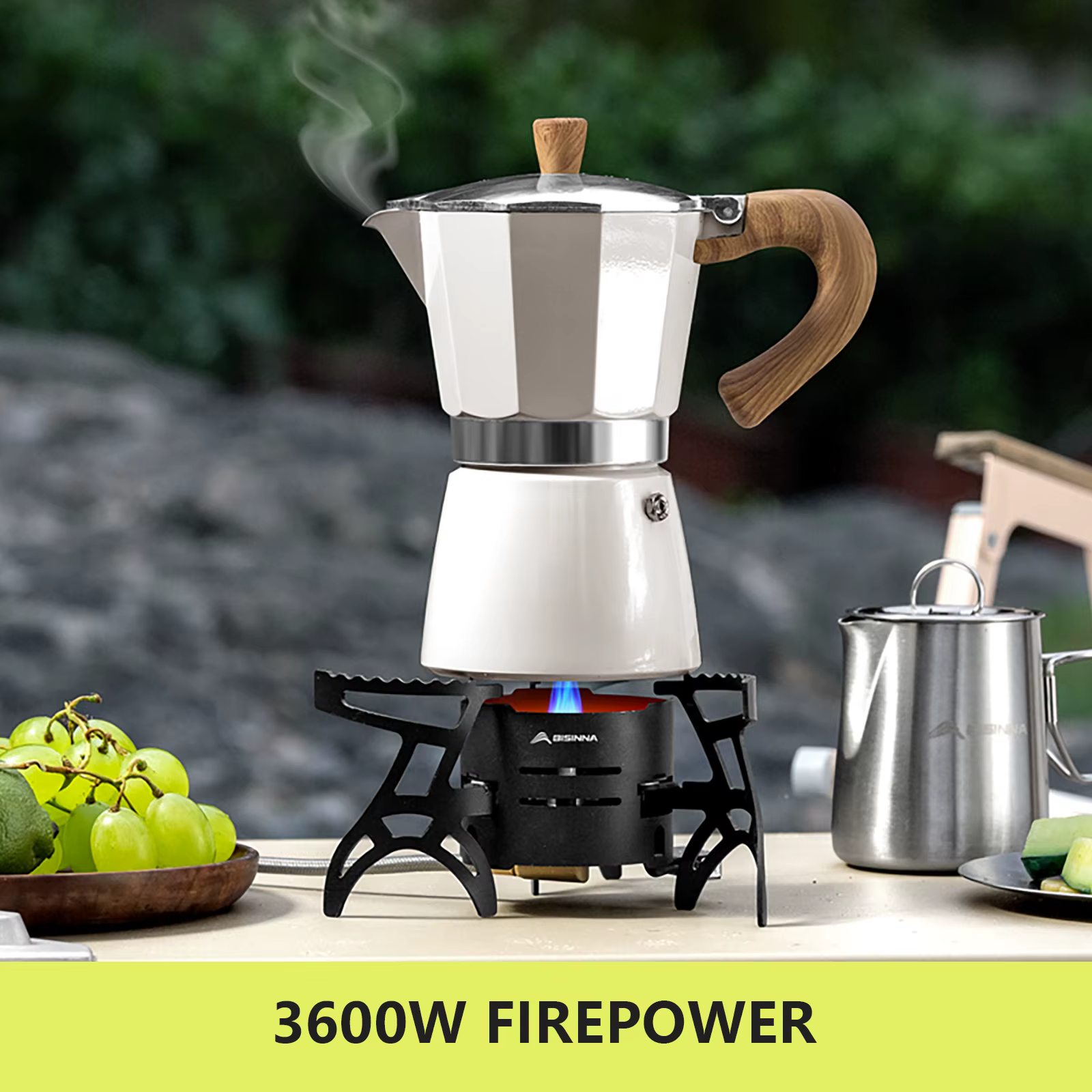 BISINNA Camping brûleur infrarouge extérieur Mini poêle 3600W haute puissance ultraléger pliant brûl