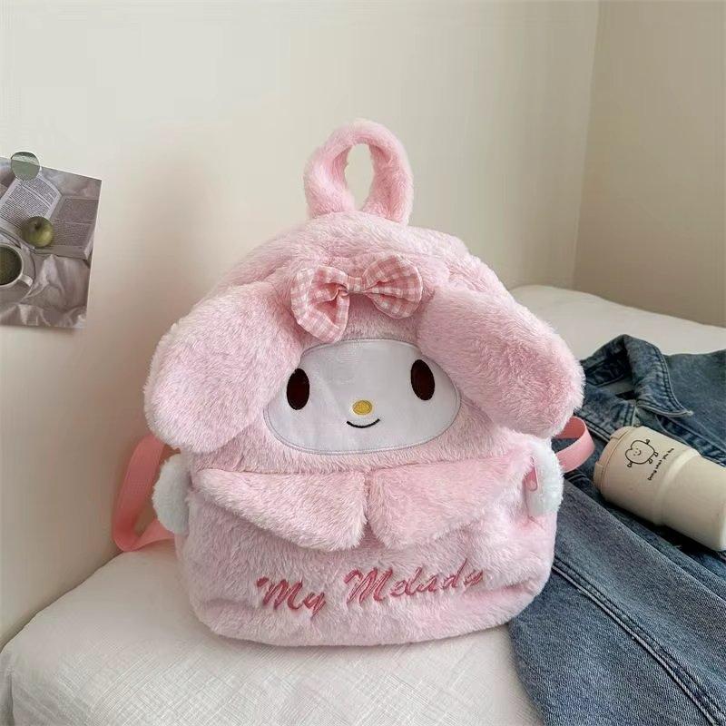 Sac à dos polyvalent mignon de dessin animé My Melody Kuromi Cinnamoroll, sac décontracté créatif de