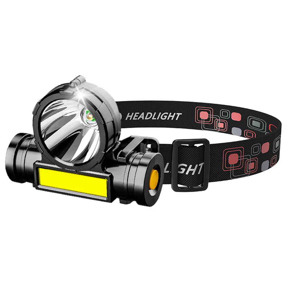 Puissante lampe frontale LED torche Portable USB Rechargeable tête lanterne lampe de poche étanche C