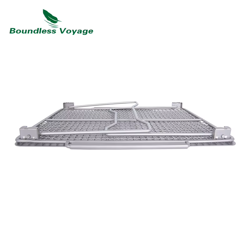 Boundless Voyage Portable Grill, Table de camping, Pliant en titane, Grille de feu de camp, Pique-ni