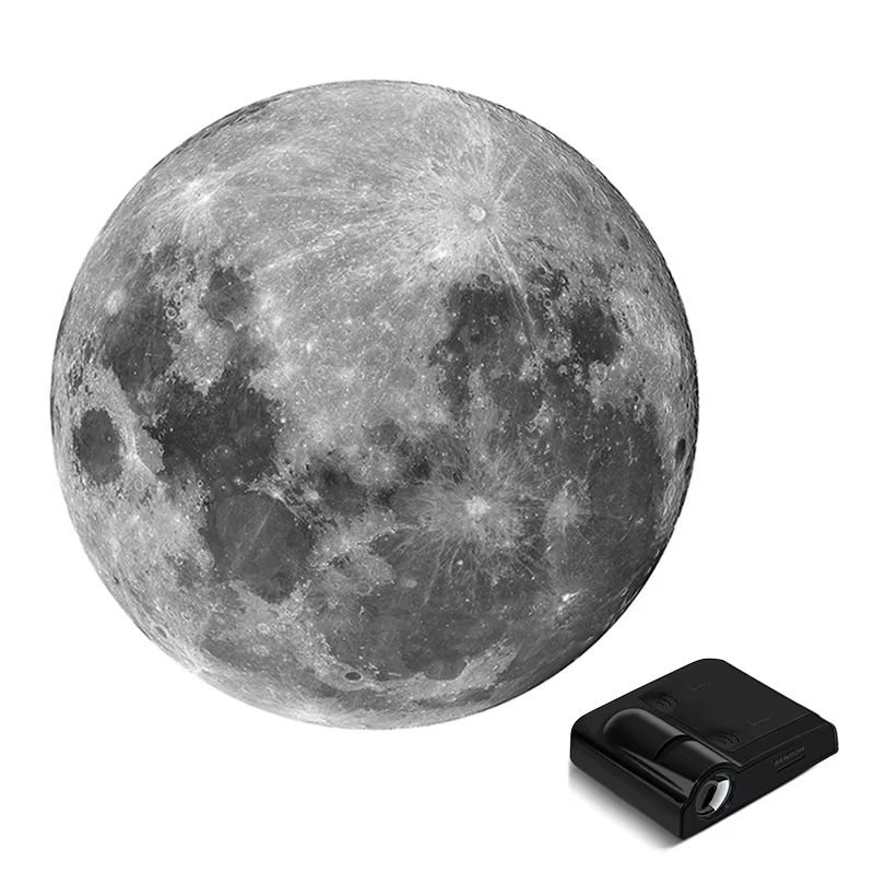 Projecteur Galaxie Plafond Lune Terre, Lampe d'Ambiance Ciel Étoilé, Veilleuse Romantique pour Décor