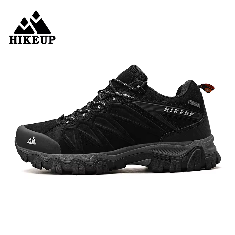 HIKEUP chaussures de randonnée en cuir de haute qualité Durable Sport de plein air hommes Trekking c