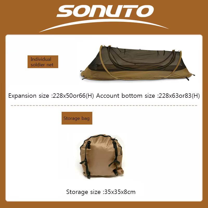 MacAAOutdoor-Tente Légère en Nylon, Lit de Marche, Anti-Moustiques, Imperméable