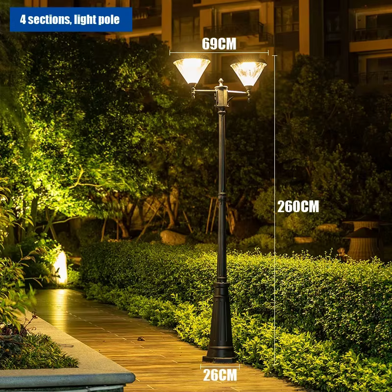 Réverbère étanche de style européen, lampe de jardin rétro, extérieur, villa, pelouse, ingénierie, h