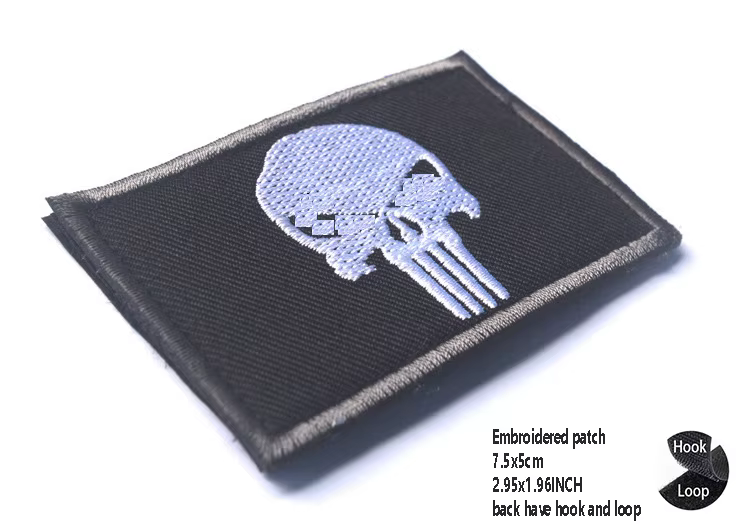 Patch tête de mort 3D en PVC, brassard DulMorale, coulée IR, insigne magique CamSolomon avec patchs 