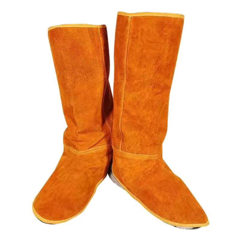 Guêtres de soudage en cuir 15 ''Couvre-chaussures Protection des outils de travail Couvre-pieds de s