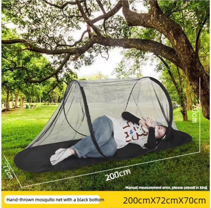 Nouvelle tente anti-moustiques de camping en plein air, tapis portable de type bateau, installation 