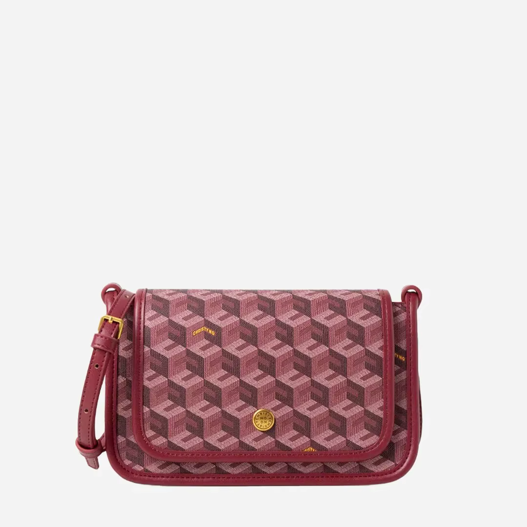 Sac messager de luxe à monogramme pour femmes, imprimé géométrique, sac bandoulière en toile enduite