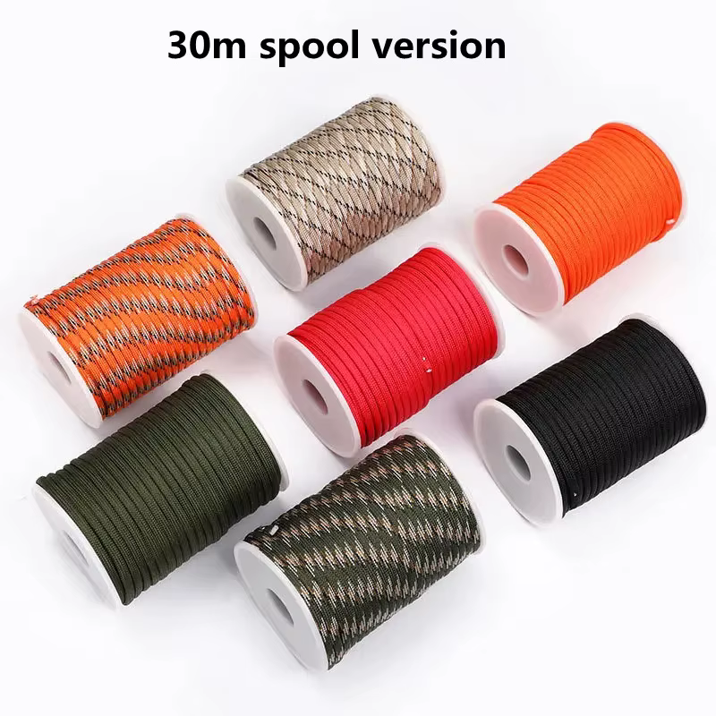 Paracorde 550 à 7 cœurs, 5M/15M/30M, 4mm, cordon de Parachute, kit de corde de survie pour Camping e