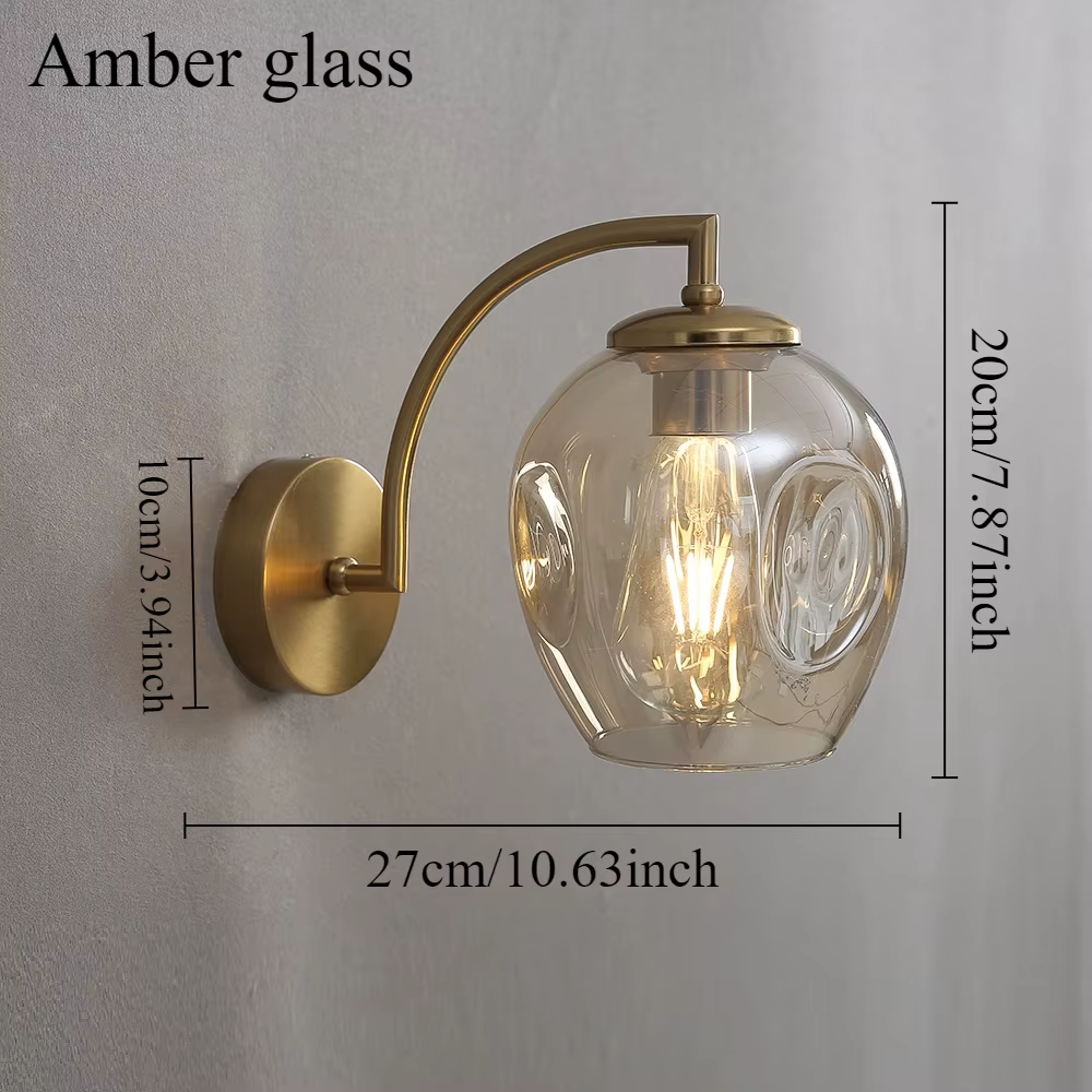 Lampes murales LED modernes abat-jour en vitrail applique murale minimaliste salon chevet applique s
