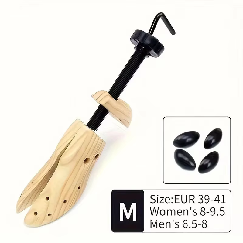 1/2 pièces civière de chaussure femmes et hommes pieds larges, civière de chaussure en bois réglable