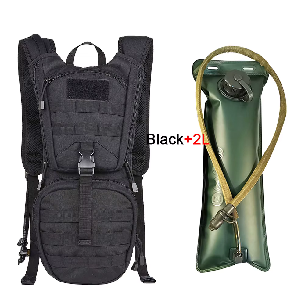Sac à dos d'hydratation 2 en 1 avec vessie d'eau 2/3L, sac à eau étanche pour randonnée en plein air