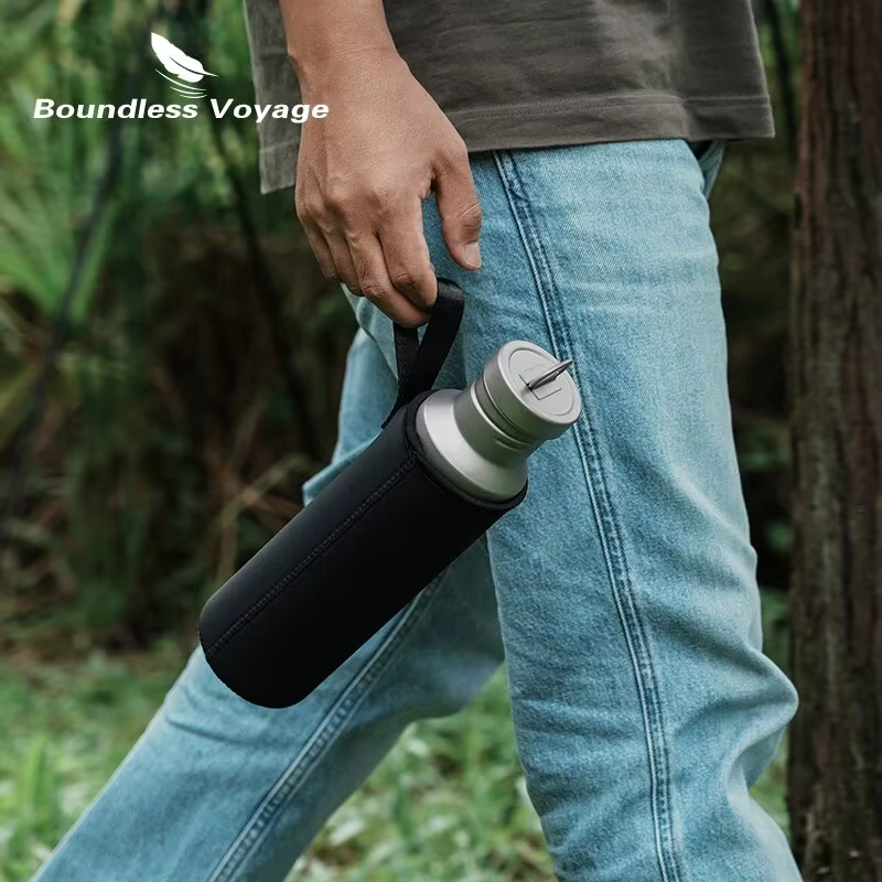 Bouteille d'eau en titane Voyage sans limites avec couvercle, bouteille de Sport réutilisable anti-f
