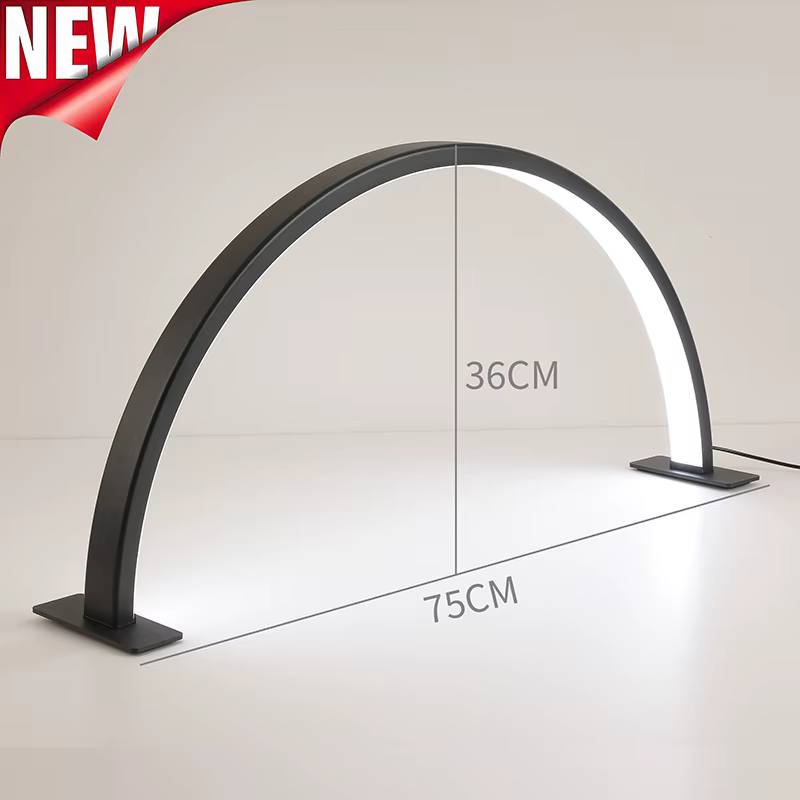 Nouvelle Lampe Demi-Lune 50W pour Ongles avec Interrupteur Rotatif 29 pouces, Lampe de Bureau pour O