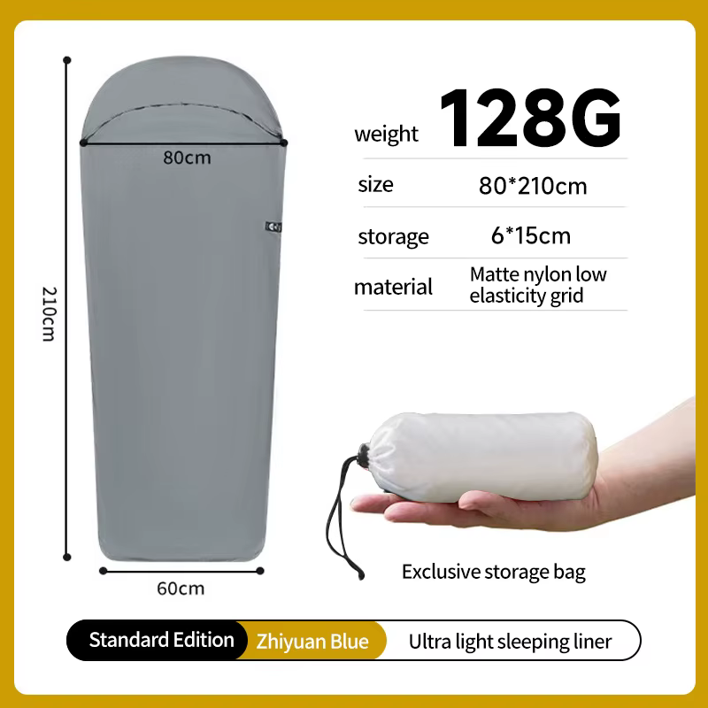 Sac de couchage léger pour le tourisme en plein air, sac de couchage enveloppant simple, 128g, ultra