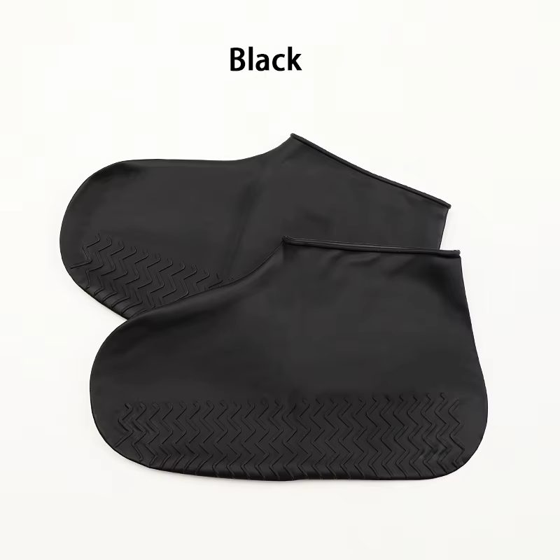 1 paire de couvre-chaussures imperméables en silicone pour enfants et adultes, résistantes à l'usure