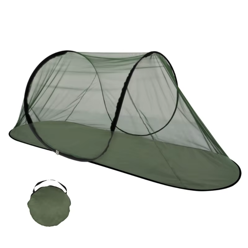 Tente de camping individuelle en forme de bateau avec moustiquaire respirante à lancer à la main pou
