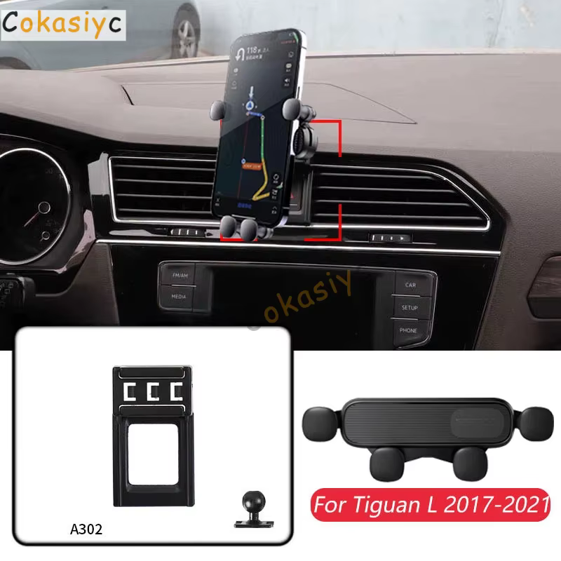 Support de téléphone portable pour voiture Volkswagen Tiguan 2017-2022, support de navigation GPS ré