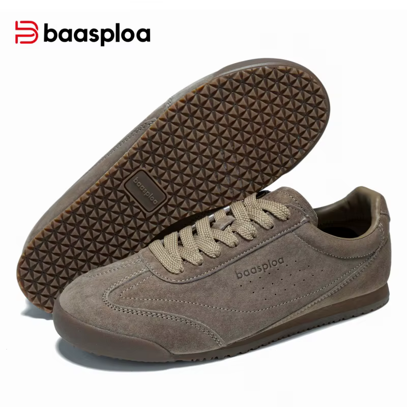 Baasploa – chaussures de marche en cuir pour femmes, baskets confortables et légères, décontractées,